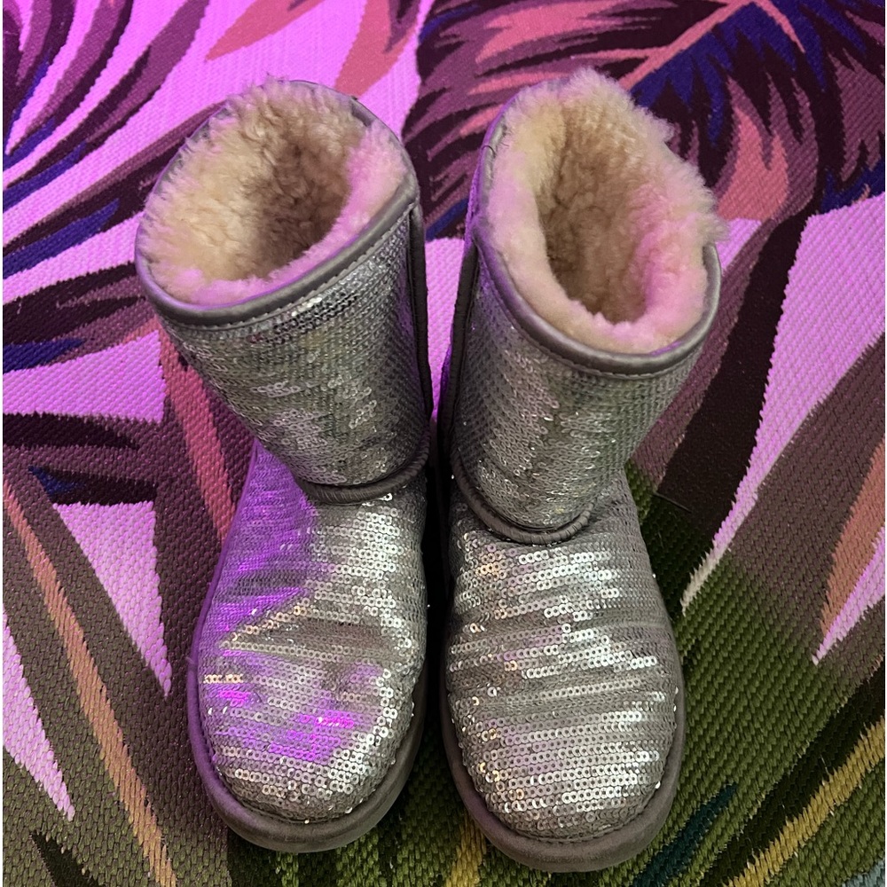 Ugg silver sequin boots
